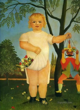 アンリ・ルソー Painting - 人形を持つ子供 アンリ・ルソー ポスト印象派 素朴な原始主義